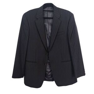 Lauren Ralph Lauren Pinstripe Gray Sport Coat Size 40R Wedding Guest Jacket